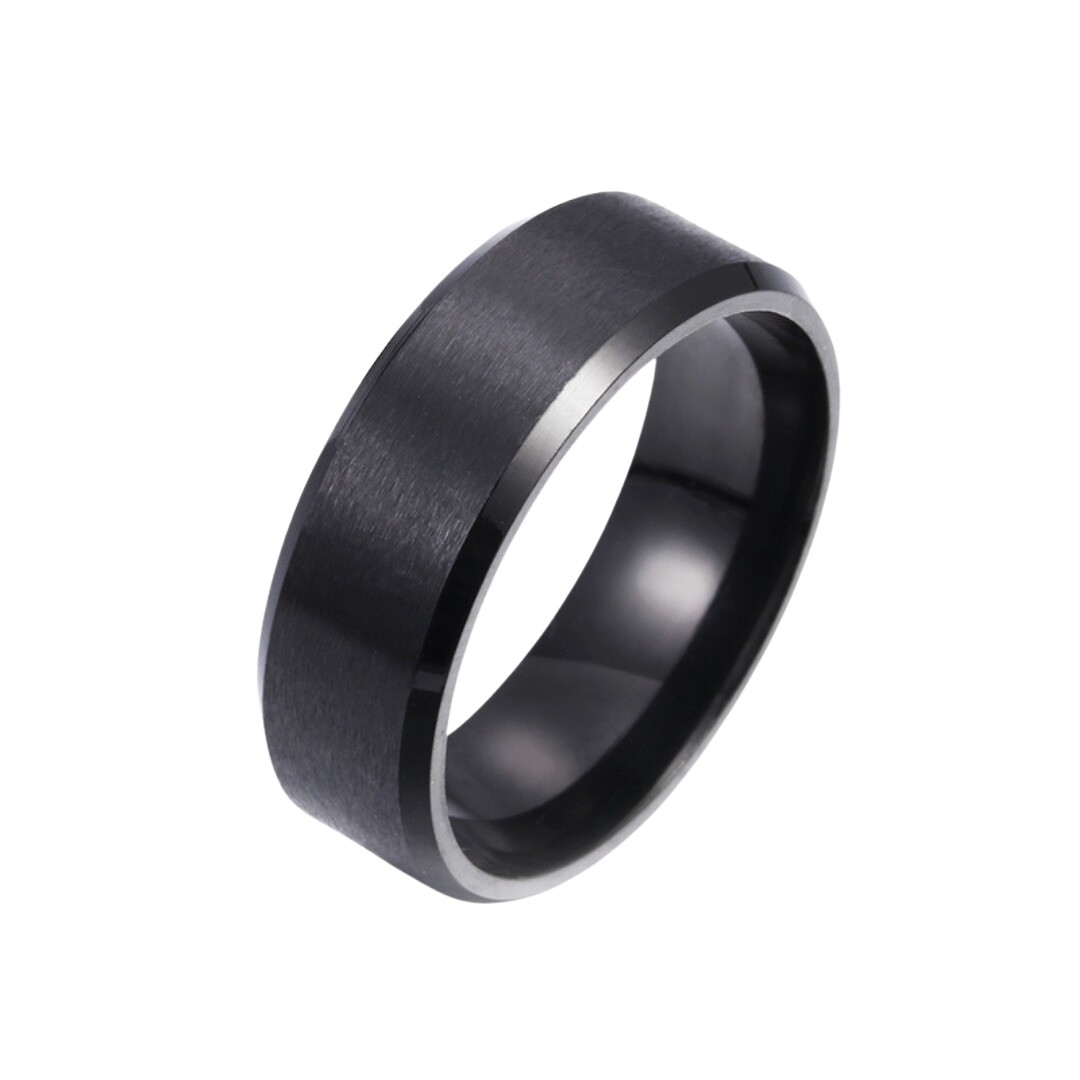Stainless 8mm Ring (Black)