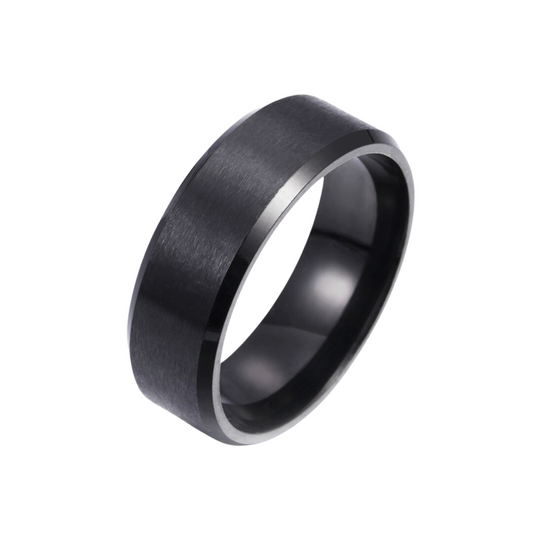 Stainless 8mm Ring (Black)
