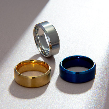 Stainless 8mm Ring (Blue)